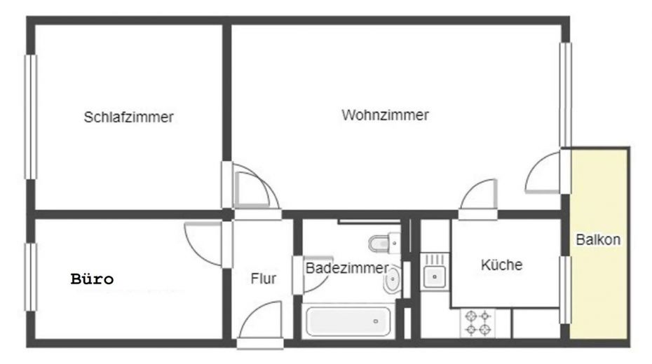 M&ouml;blierte kleine 3-Zimmer-Wohnung auf Zeit in Greifswald &ndash; ideal f&uuml;r Uni, Klinik und berufliche Aufenthalte
