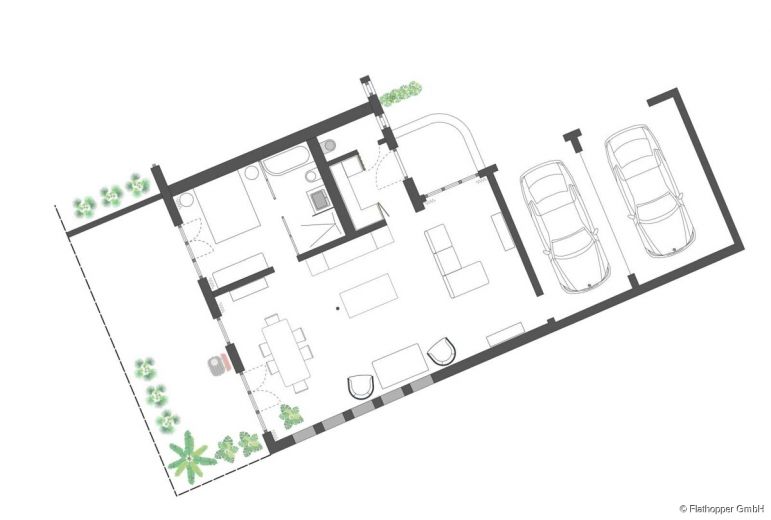 M&ouml;blierte 2-Zimmer-Wohnung mit Terrasse in Rosenheim