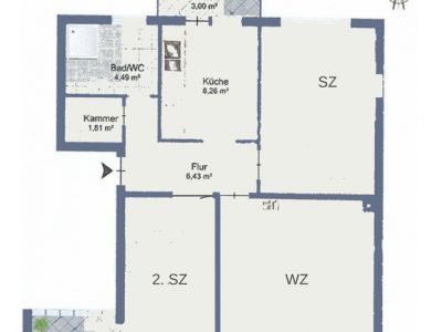 R&uuml;ttenscheider Stern! Sonnige 3 Zimmer Wohnung mit Balkon und Loggia - frisch renoviert -