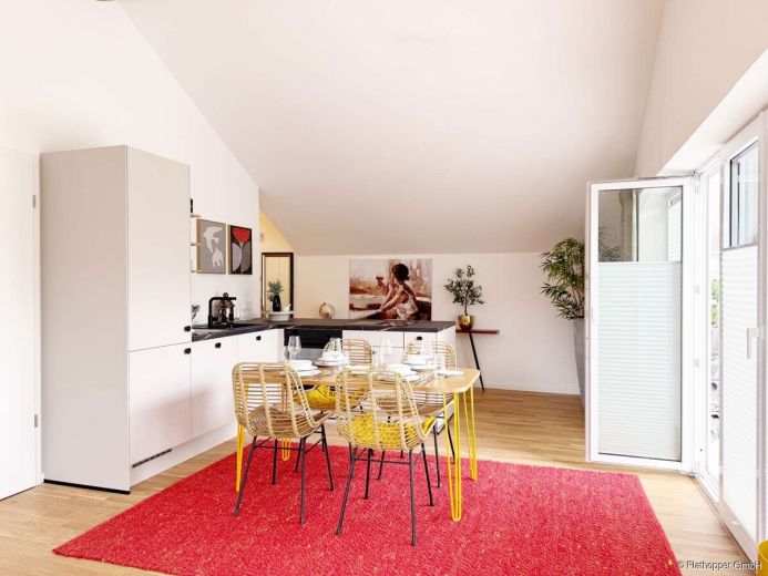 M&ouml;blierte 2-Zimmer-Wohnung mit Dachterrasse in Rosenheim