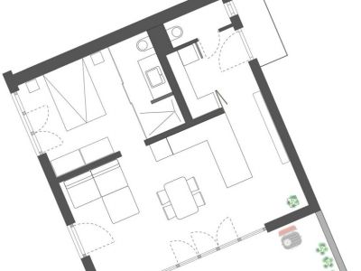 M&ouml;blierte 2-Zimmer-Wohnung mit Dachterrasse in Rosenheim