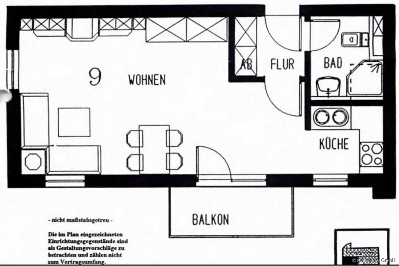 M&ouml;bliertes Apartment mit Balkon in Rosenheim