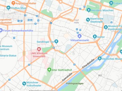 Stilvoll m&ouml;blierte 102 m2-Wohnung in Innenstadt Klinikviertel &ndash; ruhig & gr&uuml;n. Alle &ouml;ffentliche Verkehrsmittel vor der T&uuml;r