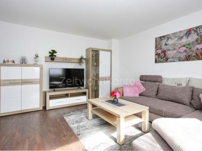 Hochwertig modern m&ouml;blierte 3 Raum-Wohnung mit aktivem WLAN und Balkon