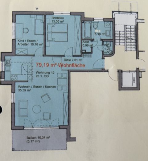 G&ouml;ppingen City-Lage, m&ouml;blierte 3-Zimmer-Wohnung mit Balkon, Aufzug und Stellplatz